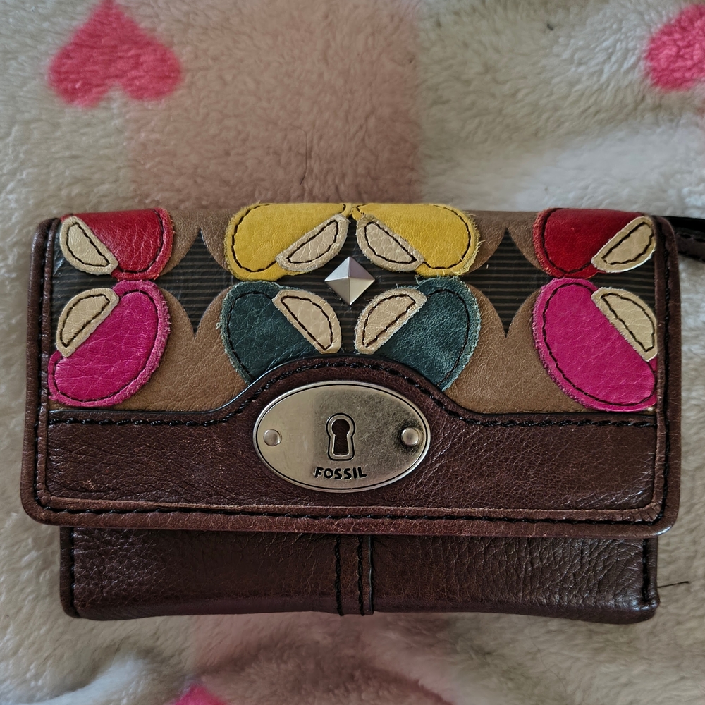 Fossil Women's Multicolor Leather Wallet